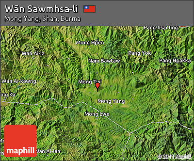 Satellite 3D Map of Wān Sawmhsa-li