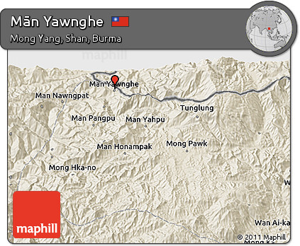 Shaded Relief 3D Map of Mān Yawnghe
