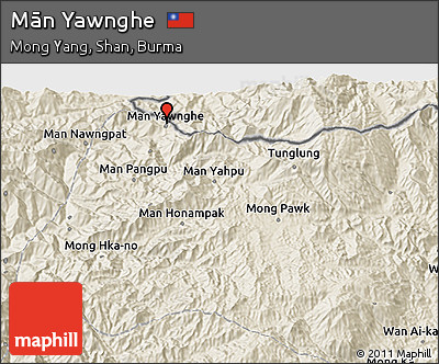 Shaded Relief 3D Map of Mān Yawnghe