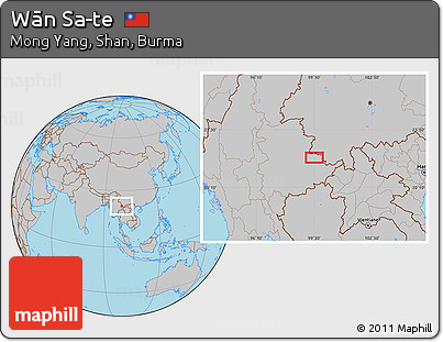 Gray Location Map of Wān Sa-te