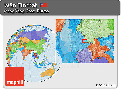 Political Location Map of Wān Tinhtat