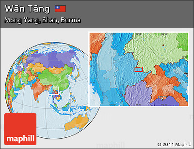 Political Location Map of Wān Tāng