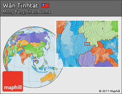 Political Location Map of Wān Tinhtat
