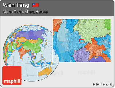 Political Location Map of Wān Tāng
