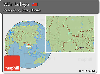 Savanna Style Location Map of Wān Luk-yo
