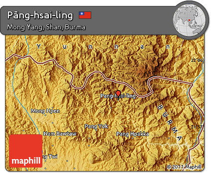 Physical Map of Pāng-hsai-ling