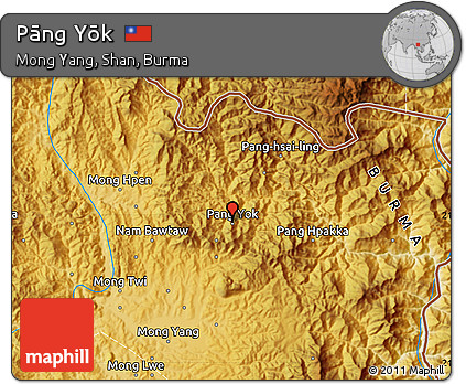 Physical Map of Pāng Yōk