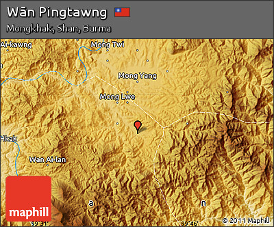 Physical Map of Wān Pingtawng