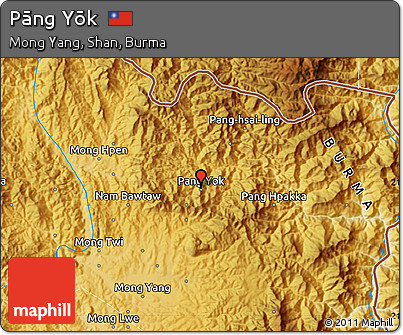 Physical Map of Pāng Yōk