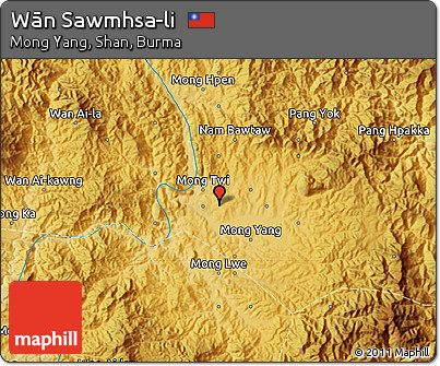 Physical Map of Wān Sawmhsa-li