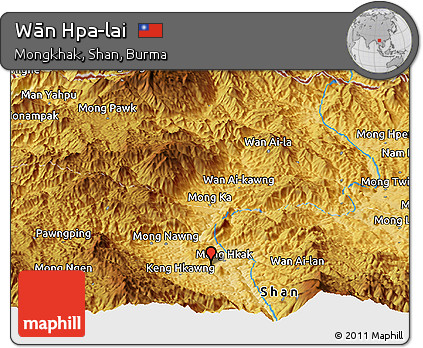 Physical Panoramic Map of Wān Hpa-lai