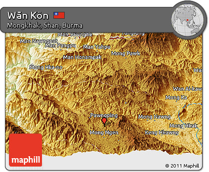 Physical Panoramic Map of Wān Kön