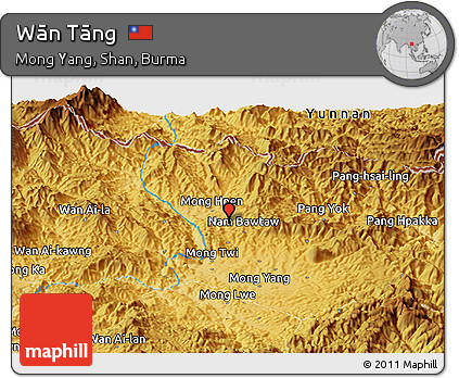 Physical Panoramic Map of Wān Tāng