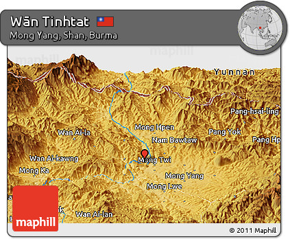 Physical Panoramic Map of Wān Tinhtat