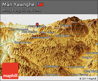 Physical Panoramic Map of Mān Yawnghe