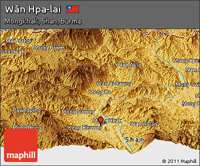 Physical Panoramic Map of Wān Hpa-lai