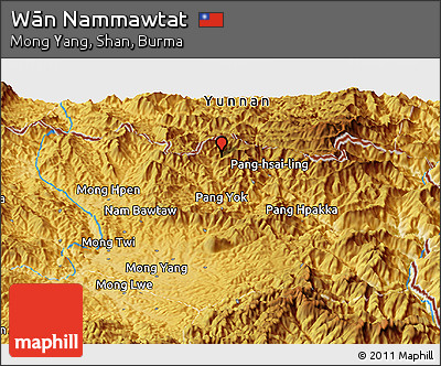 Physical Panoramic Map of Wān Nammawtat