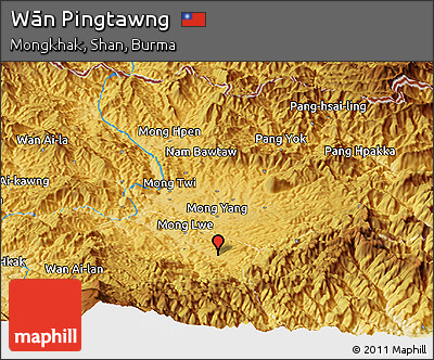 Physical Panoramic Map of Wān Pingtawng