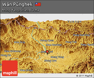 Physical Panoramic Map of Wān Pūnghek