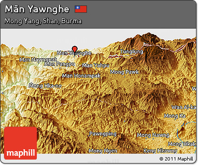 Physical Panoramic Map of Mān Yawnghe
