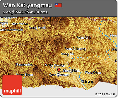 Physical Panoramic Map of Wān Kat-yangmau