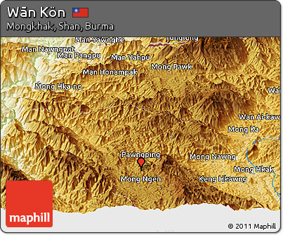 Physical Panoramic Map of Wān Kön