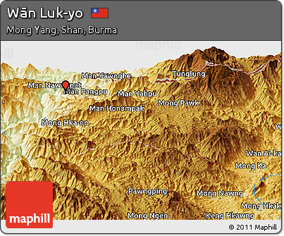 Physical Panoramic Map of Wān Luk-yo