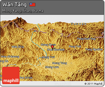 Physical Panoramic Map of Wān Tāng