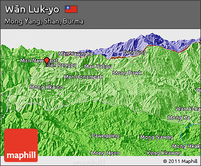 Political Panoramic Map of Wān Luk-yo