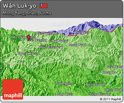 Political Panoramic Map of Wān Luk-yo