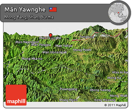 Satellite Panoramic Map of Mān Yawnghe