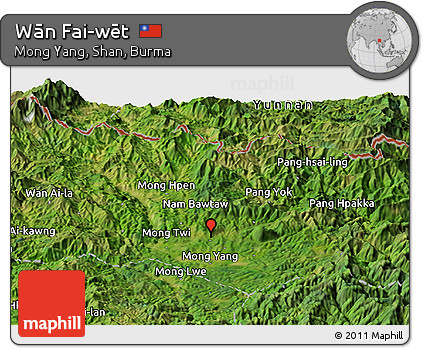 Satellite Panoramic Map of Wān Fai-wēt