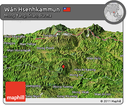 Satellite Panoramic Map of Wān Hsenhkammun