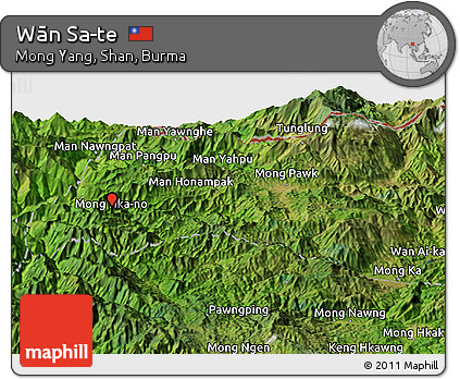 Satellite Panoramic Map of Wān Sa-te