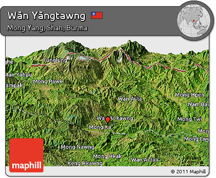 Satellite Panoramic Map of Wān Yāngtawng