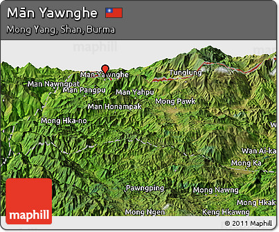 Satellite Panoramic Map of Mān Yawnghe