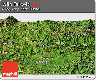 Satellite Panoramic Map of Wān Fai-wēt
