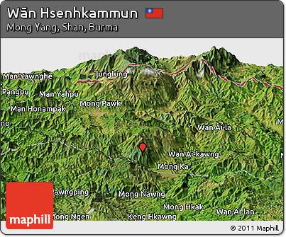 Satellite Panoramic Map of Wān Hsenhkammun