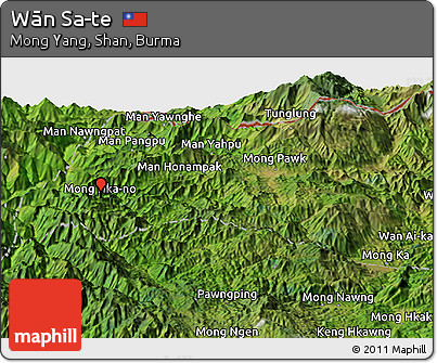 Satellite Panoramic Map of Wān Sa-te