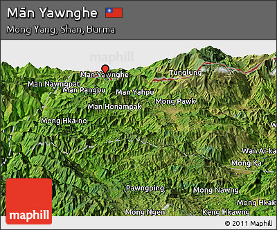 Satellite Panoramic Map of Mān Yawnghe