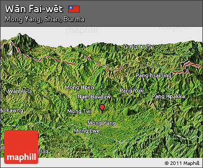 Satellite Panoramic Map of Wān Fai-wēt