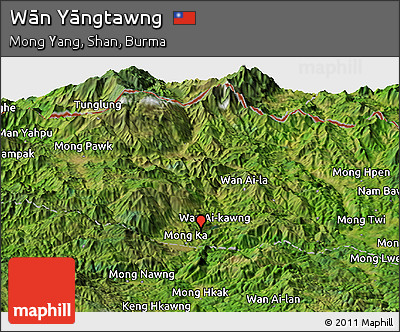 Satellite Panoramic Map of Wān Yāngtawng