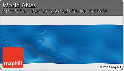 Physical Panoramic Map of the Area around 21° 3' 11" S, 100° 22' 30" E
