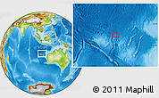 Physical Location Map of the area around 21° 3' 11" S, 106° 19' 29" E