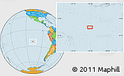 Political Location Map of the area around 21° 3' 11" S, 107° 52' 30" W