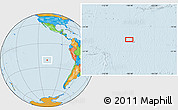 Political Location Map of the area around 21° 3' 11" S, 108° 43' 29" W