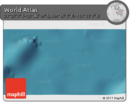 Satellite 3D Map of the Area around 21° 3' 11" S, 109° 43' 29" E