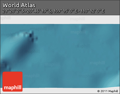 Satellite 3D Map of the Area around 21° 3' 11" S, 109° 43' 29" E
