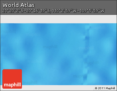 Physical 3D Map of the Area around 21° 3' 11" S, 109° 34' 29" W