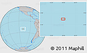 Gray Location Map of the area around 21° 3' 11" S, 109° 34' 29" W
